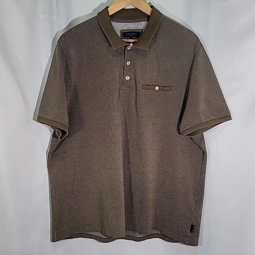 TED BAKER London Cotton Printed Polo Shirt
